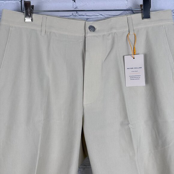 Peter Millar Men's Shackleford Performance 9" Hybrid Golf Short, Size W33, Sand - Picture 5 of 15